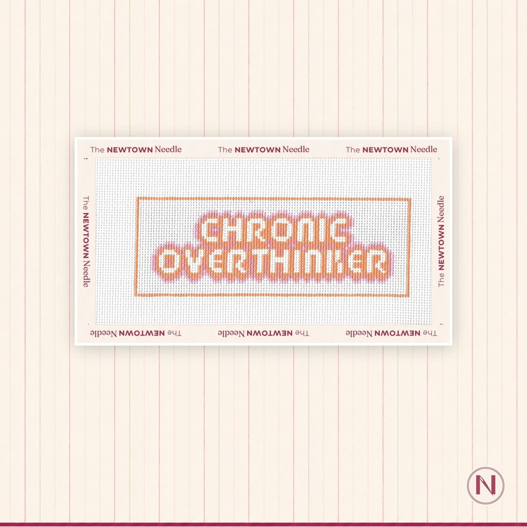 Poppy J Stitches Chronic Overthinker Canvas