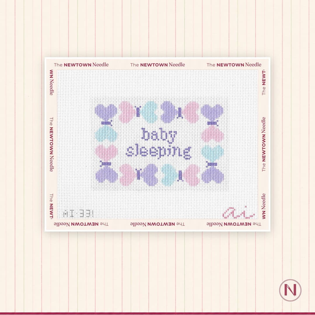 Allison Ivy Baby Sleeping Butterfly Sign