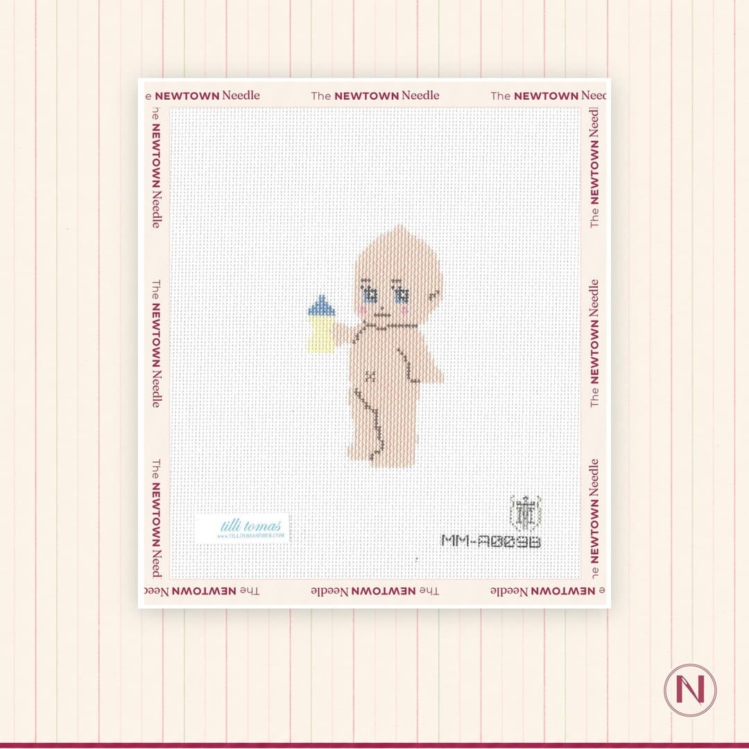 Misty Morrow Designs Kewpie with Blue Bottle Canvas