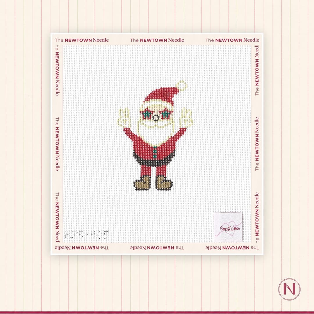 Poppy J Stitches Influencer Santa Canvas