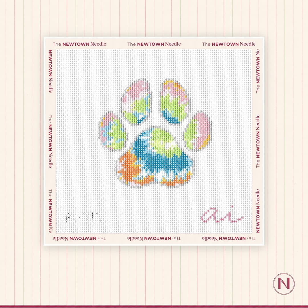 Allison Ivy Tie-Dye Yogi's Dog Paw Canvas