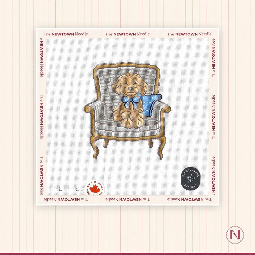 Ashley Evans Designs Doodle Remy Settled In Nicely Dog Portrait Canvas
