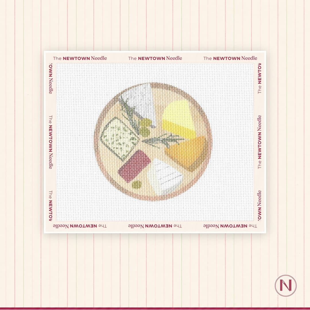 Planet Earth Fiber Cheese Platter Round Canvas